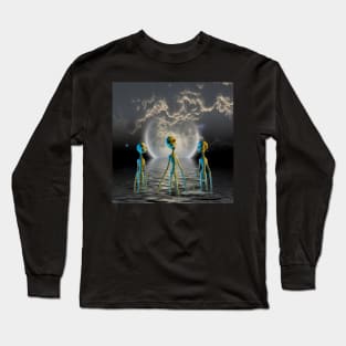 Three aliens on water planet Long Sleeve T-Shirt